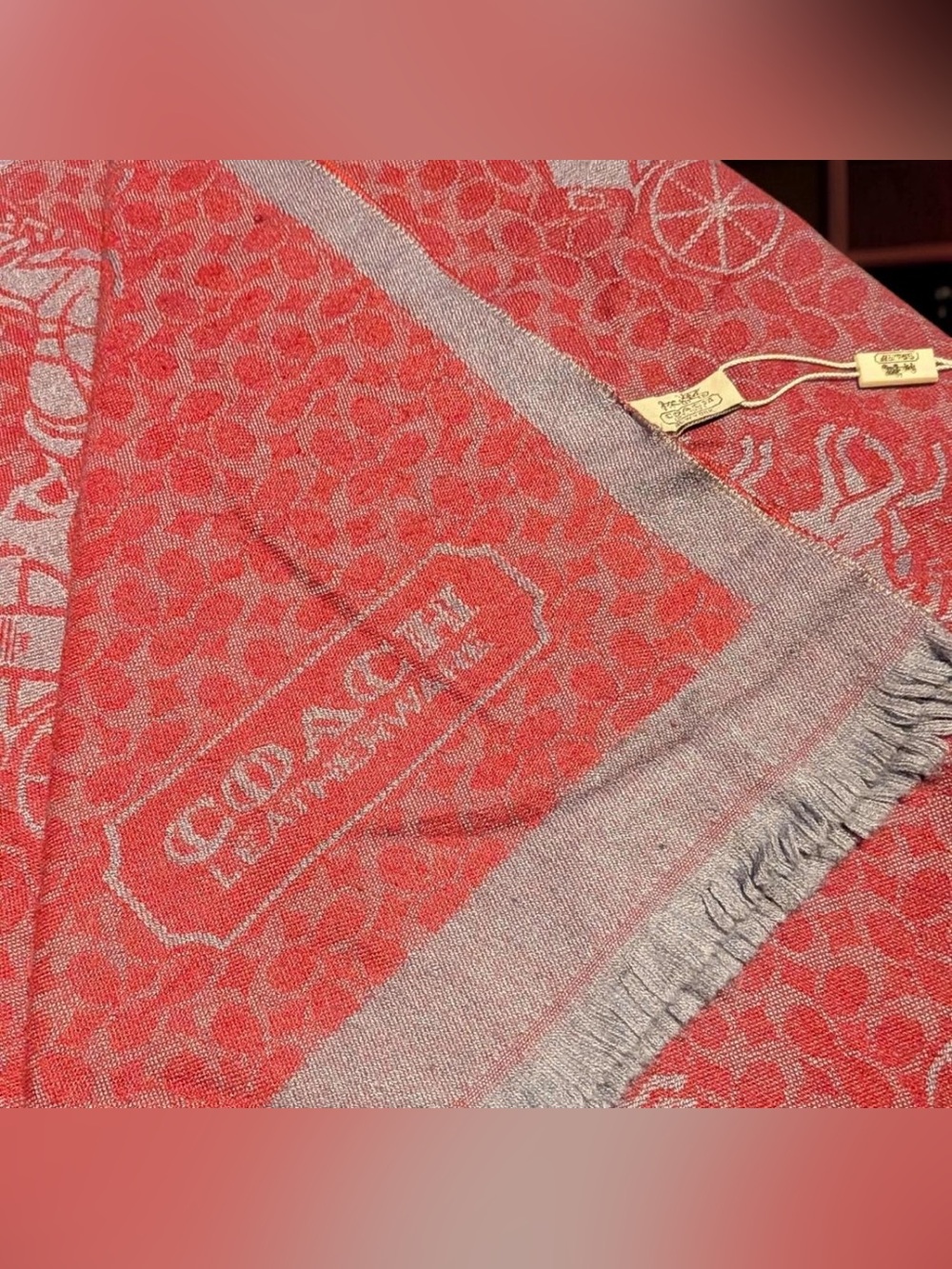 Coach Horse & Carriage Oversized Scarf -NWT - Picture 2 of 5
